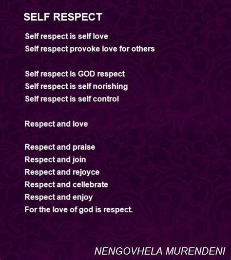 a poem on self respect - Brainly.in