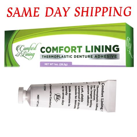 Thermoplastic Denture Adhesive Comfort Lining 1oz tube