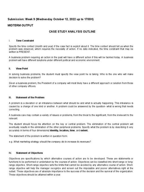 Case Study Analysis Template | PDF | Swot Analysis | Cognition