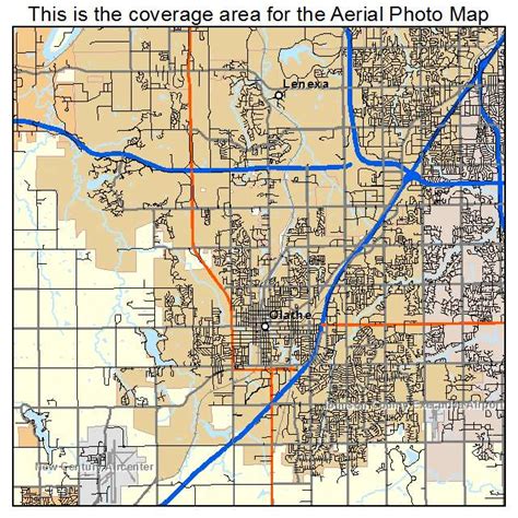 Aerial Photography Map of Olathe, KS Kansas