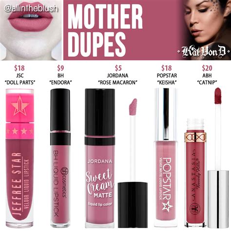 Kat Von D Mother Everlasting Liquid Lipstick Dupes