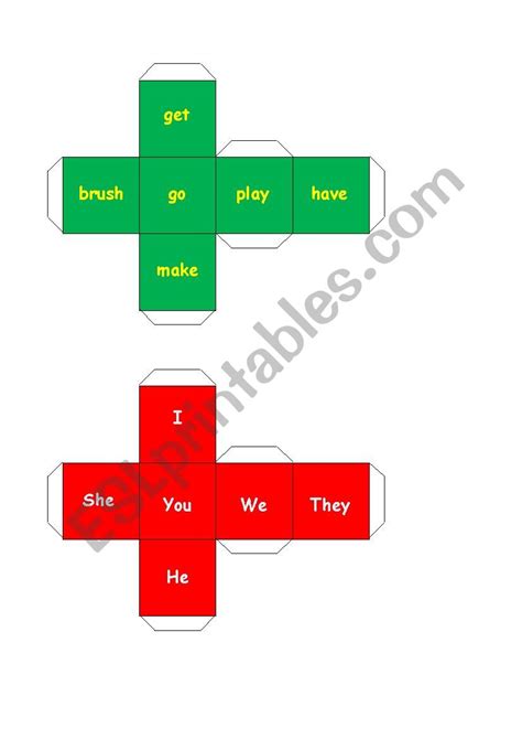 dices - different grammar structures - ESL worksheet by blackssheep