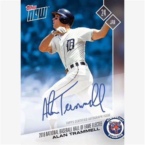 On-Card Autograph # to 49 - Alan Trammell - TOPPS NOW®