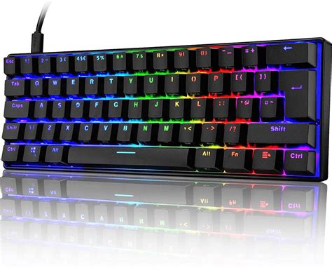 MAGIC-REFINER MK21 60% True Mechanical Gaming Keyboard Type C Wired 62 Keys USB Waterproof 14 ...