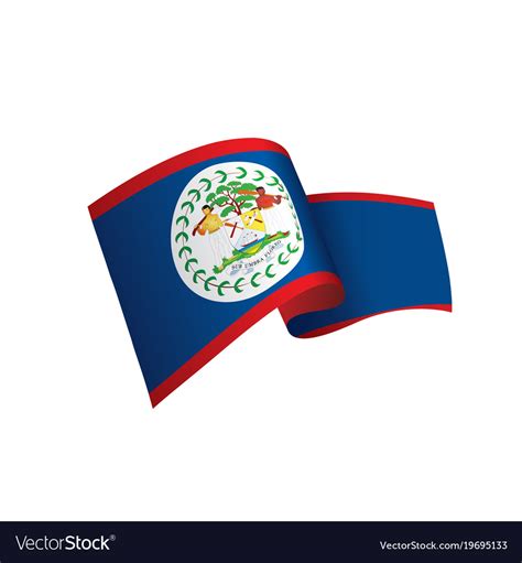 Belize flag Royalty Free Vector Image - VectorStock