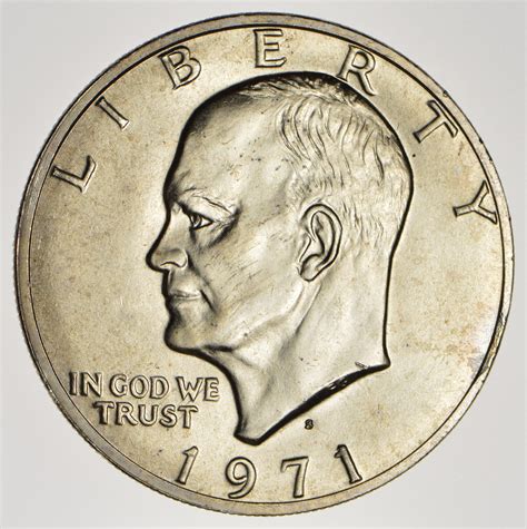 Silver - SPECIALLY MINTED - S Mint Mark - 1971-S - 40% Eisenhower Silver Dollar - RARE ...