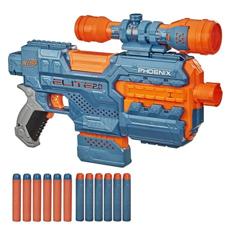 Buy Nerf Elite 2.0 Phoenix Cs 6 Motorized Blaster, 12 Official Nerf ...