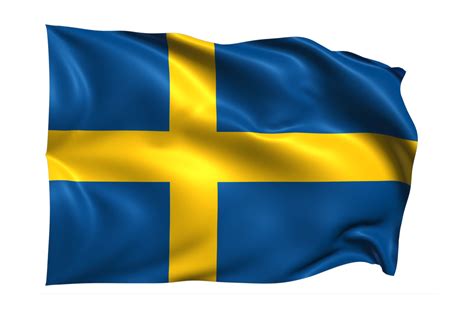 Sweden Waving flag Realistic Transparent Background 15309610 PNG