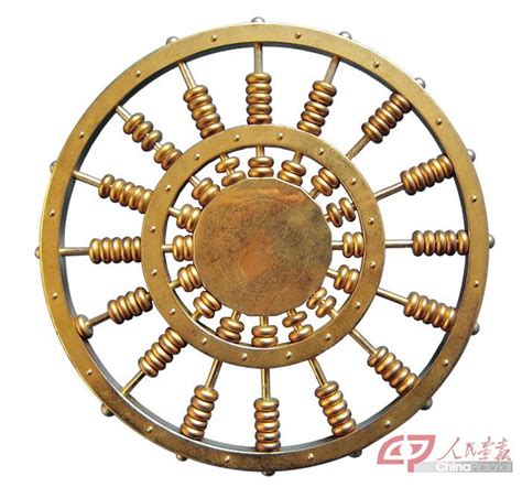 A round copper abacus. China Abacus Museum