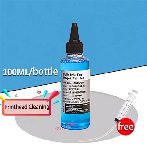 Printer Head Cleaning Liquid Dye Ink Fluid Nozzle Washer Cleaner for Epson L3100, L3110, L3116 ...