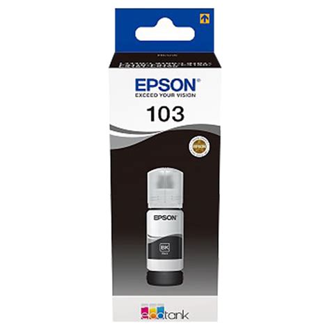 Epson 103 EcoTank Black Ink Bottle 65ml C13T00S14A - T103BK - Buy Online