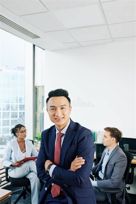 Happy Businessman in Modern Office Stock Image - Image of businessman, expertise: 166155775