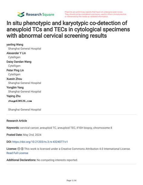 (PDF) In situ phenotypic and karyotypic co-detection of aneuploid TCs and TECs in cytological ...