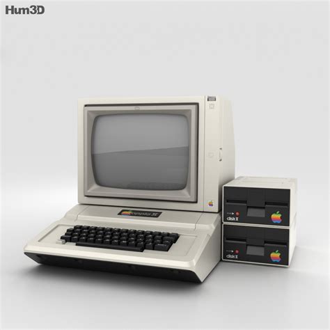 Apple II Computer 3D model - Hum3D