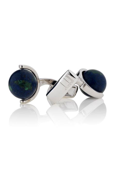 Dunhill - Platinum Plated Spinning Earth Cufflinks Best Fountain Pen, Designer Cufflinks ...