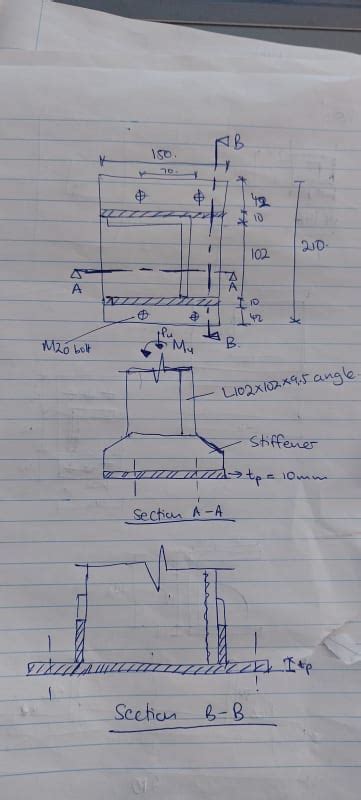 Plate connection with Stiffener - Structural engineering general discussion - Eng-Tips