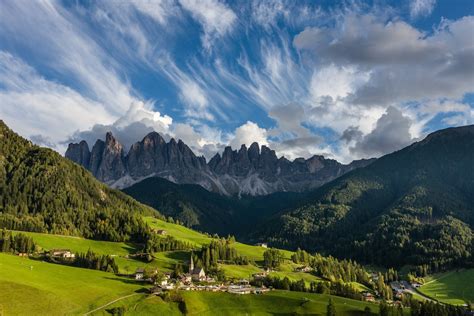 Wallpaper : 1700x1134 px, Alps, church, clouds, Dolomites mountains ...