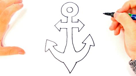 How to draw a Anchor | Anchor Easy Draw Tutorial - YouTube