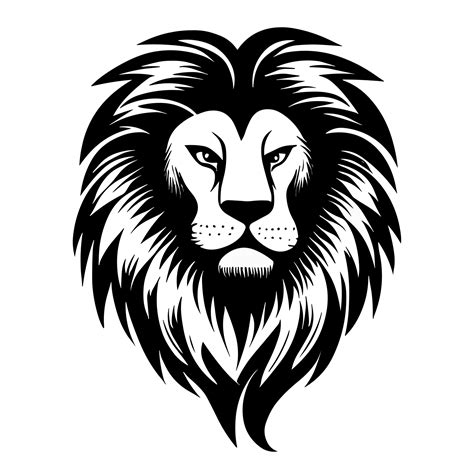 Lion black and white icon clipart transparent background 24029729 PNG