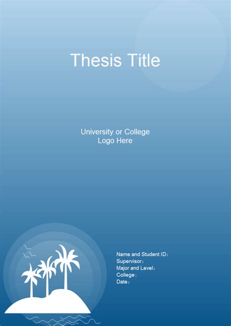 Thesis Title Page | Free Thesis Title Page Templates