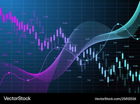 Stock market graph or forex trading chart Vector Image