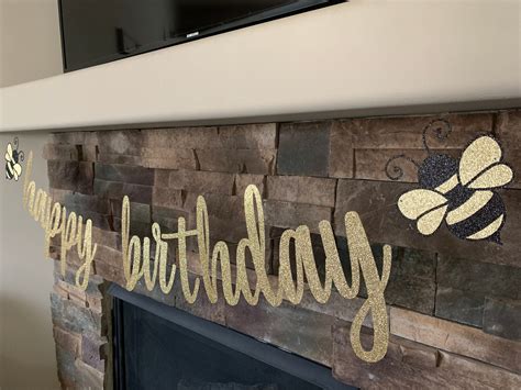 Bee Birthday Banner Bee Happy Birthday Banner Bee | Etsy