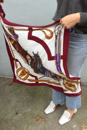 VINTAGE HERMES HORSE SILK SCARF | Garmentory