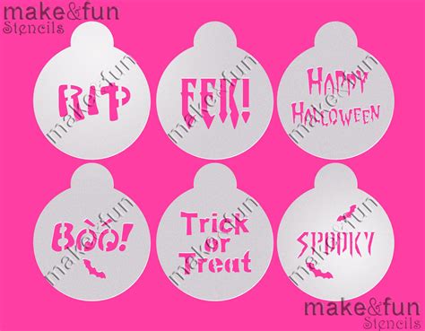 6 pcs Halloween, Cookie Stencil, Cake stencil|6 Stück Halloween Schabl