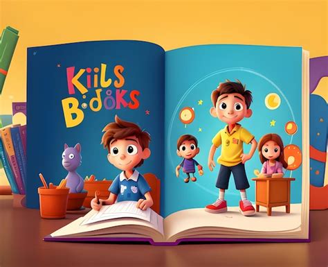 Premium Photo | Kids books cover page design Generative Ai