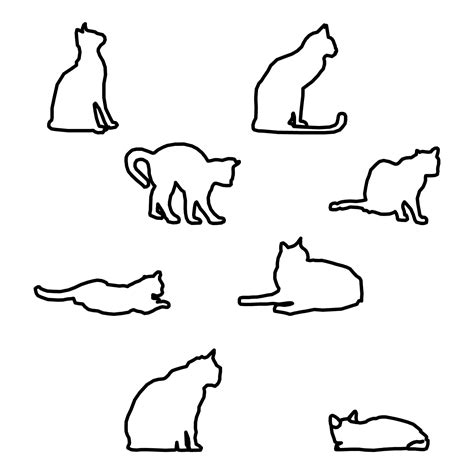 Outlined Cats Free Stock Photo - Public Domain Pictures