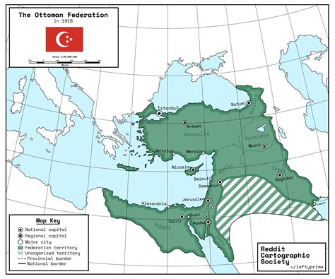 Map of the Ottoman Federation (1918) : r/imaginarymaps