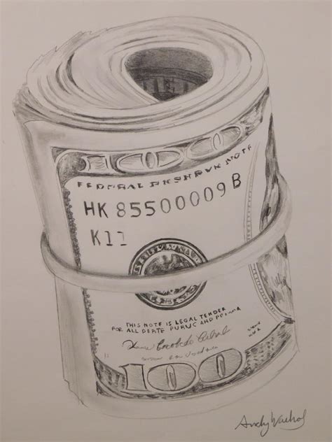 Money Roll Drawing at PaintingValley.com | Explore collection of Money Roll Drawing