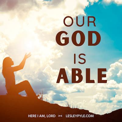 Our God is Able | Lesley Pyle