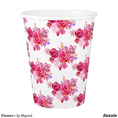 Flowers + paper cup | Paper cup, Paper flowers, Favorite things gift