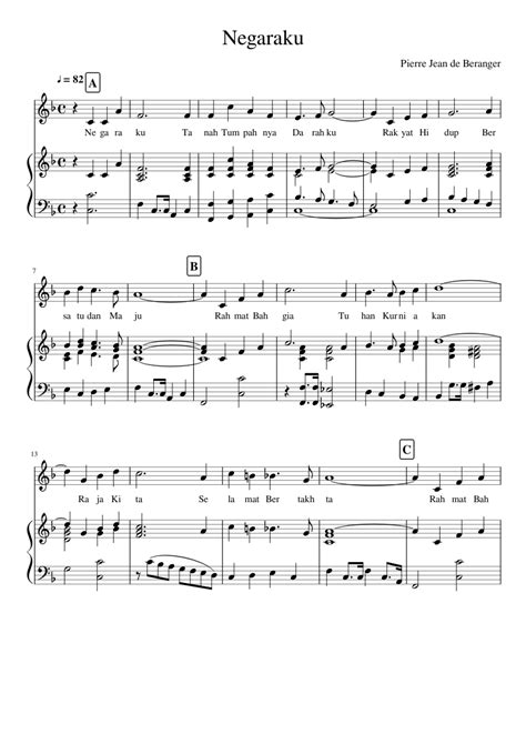 Negaraku Sheet music for Piano, Vocals (Piano-Voice) | Musescore.com