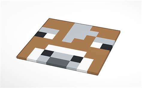 3D design Minecraft Cow Pixel Art! | Tinkercad