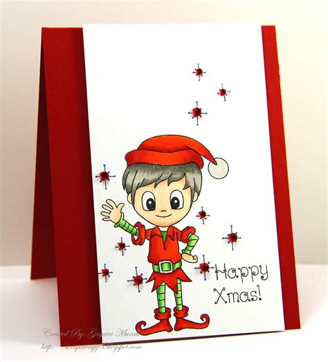 Handmade by G3: Elf Christmas Card!