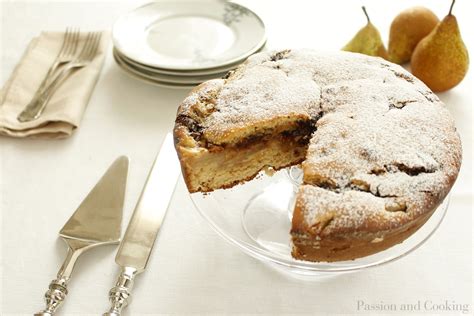 Farro cake with pears and chocolate, typical Italian dessert | Desserts, Italian desserts ...