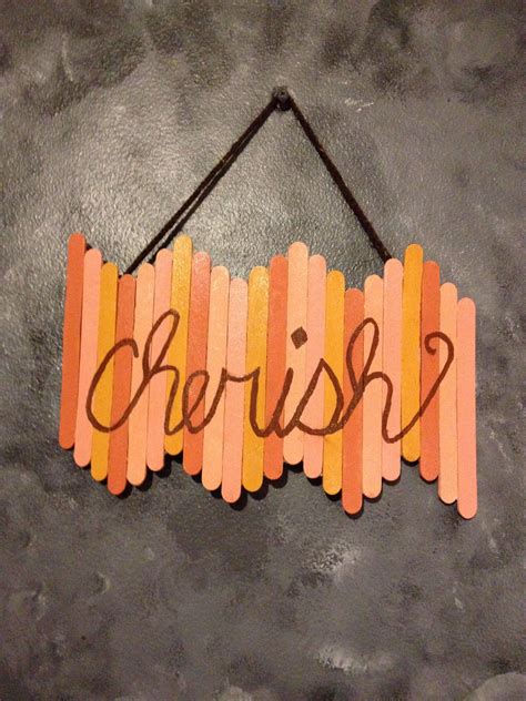 Popsicle stick wall art | Popcycle stick crafts, Diy popsicle stick ...