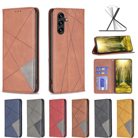 Luxury Casing For Samsung Galaxy S23 FE A25 M34 5G A15 A05s A05 Leather Flip Case Wallet Card ...