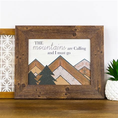 The Mountains Are Calling Wall Art - Etsy