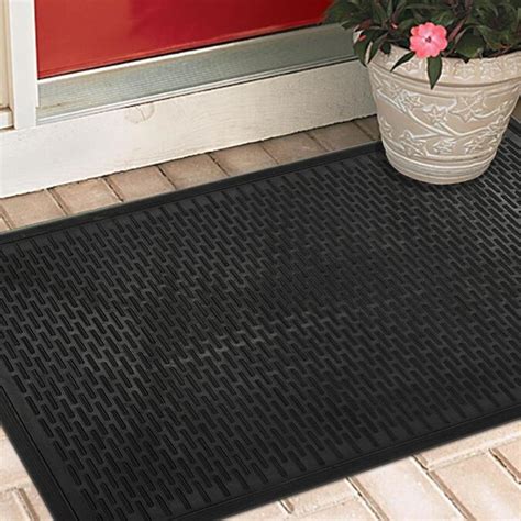 Mohawk Home UTILITY BAY Black Rectangular Outdoor Door Mat (Common: 3-ft x 4-ft; Actual: 48-in x ...