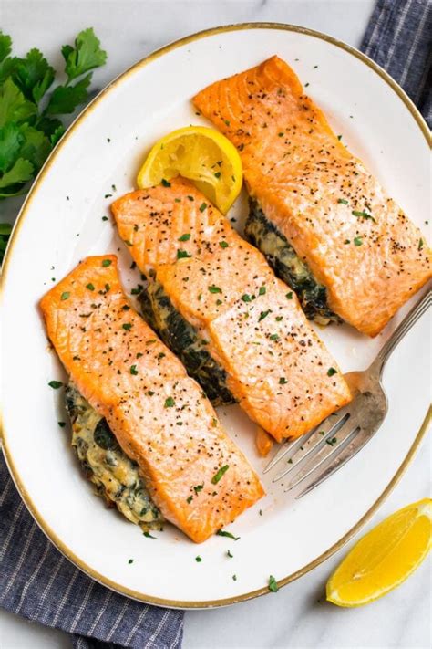 Stuffed Salmon with Spinach and Cream Cheese – WellPlated.com