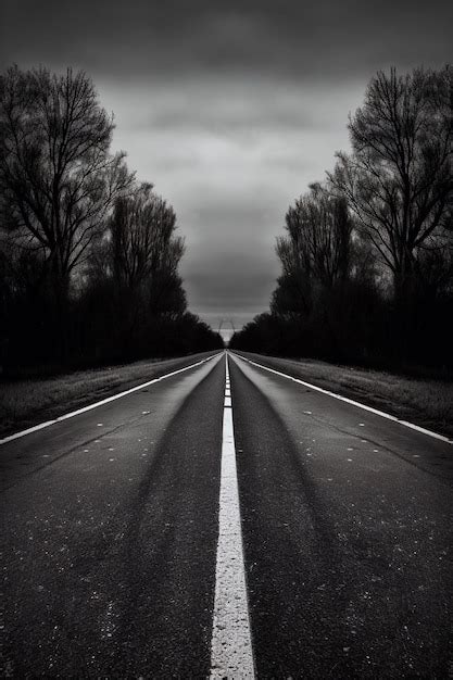 Premium Photo | Empty Road Landscape Ai generative