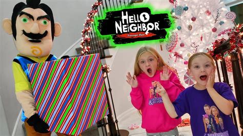 Hello Neighbor Steals Our Christmas Presents! Missing Toys Scavenger ...