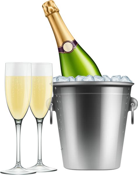 Champagne Clipart 7 Clip Art - Champagne Bottle Glasses Png Transparent ...