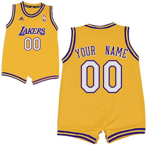 adidas Los Angeles Lakers Infant Custom Replica Home Jersey