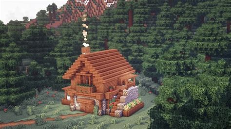 Minecraft | How to Build a Spruce Starter House | Simple Survival House - YouTube