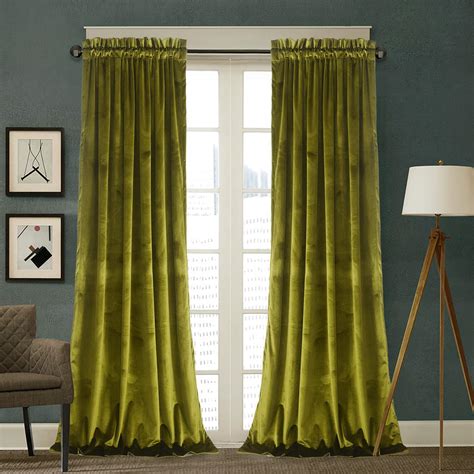 Olive Green Velvet Curtains – Curtains & Drapes