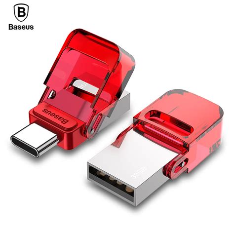 Baseus USB Type C USB Flash Drive 32GB OTG Mini Pendrive High Speed ...